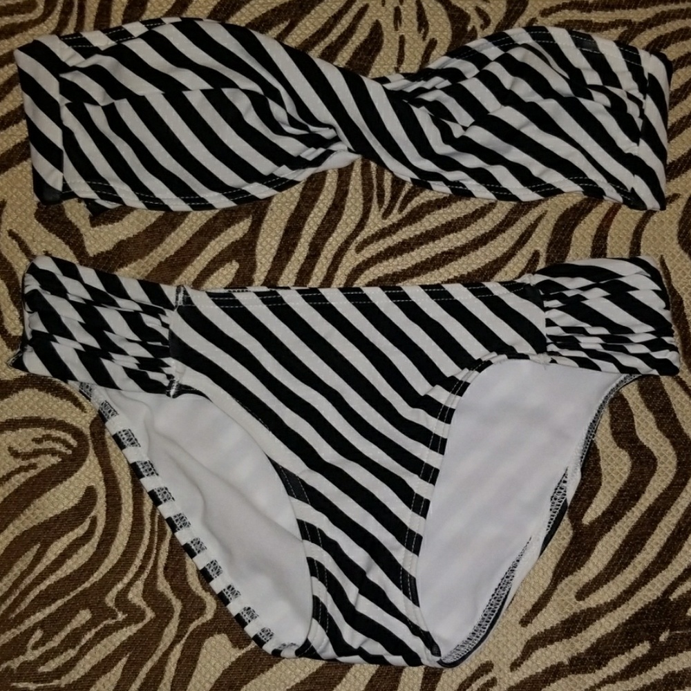 Delia's bandeau bikini top and bottom
